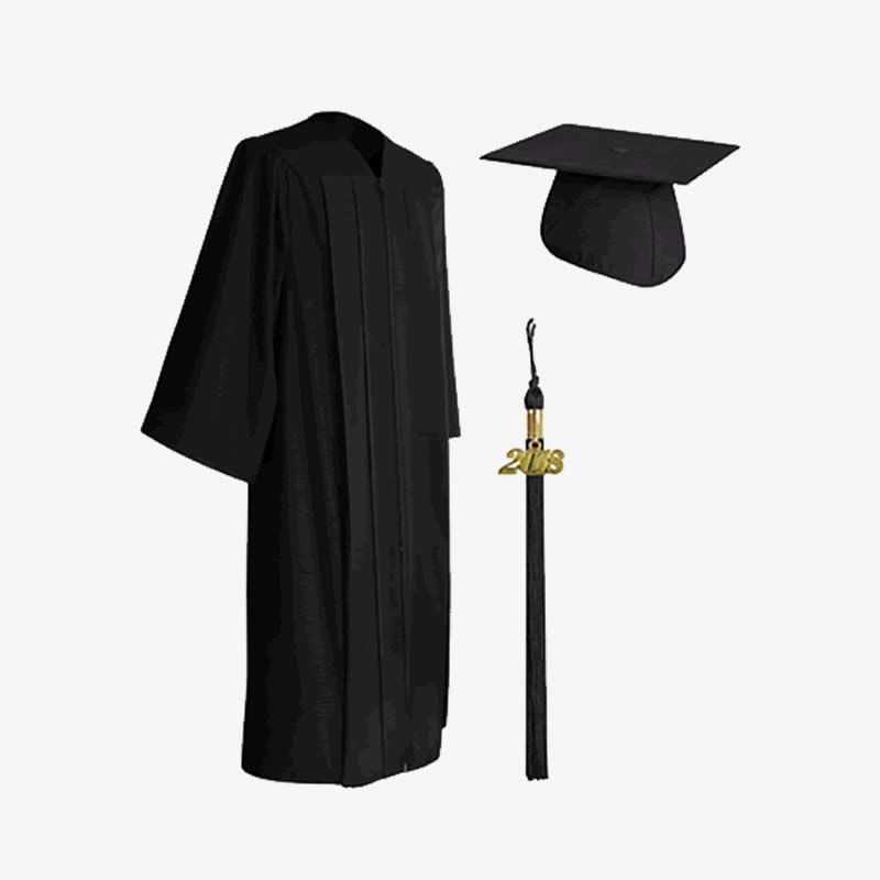 Graduation Cap and Gown with 2024Year Tassel for College or High School,  Black | eBay